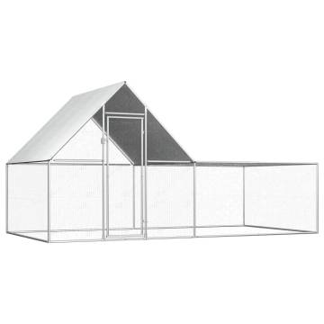 Spacious Chicken Coop 4x2x2 m | Galvanised Steel | Hipomarket