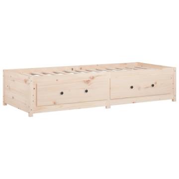 Day Bed without Mattress 75x190 cm - Solid Pine Small Single