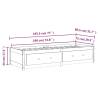 Day Bed without Mattress 75x190 cm - Solid Pine Small Single