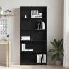 Black Oak Bookcase 80x24x176 cm - Stylish Storage Solution