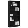 Black Oak Bookcase 80x24x176 cm - Stylish Storage Solution