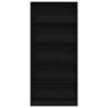 Black Oak Bookcase 80x24x176 cm - Stylish Storage Solution