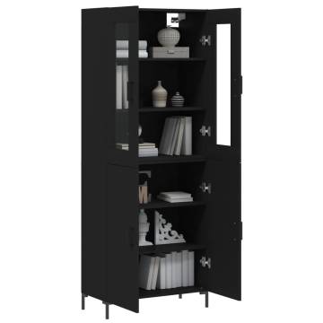 Stylish Highboard Black 69.5x34x180 cm | Hipomarket UK