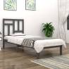  Bed Frame without Mattress Grey 90x190 cm Single Solid Wood Pine Colour grey Size 90 x 190 cm 