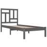 Solid Wood Pine Bed Frame Grey 90x190 cm Single - HipoMarket