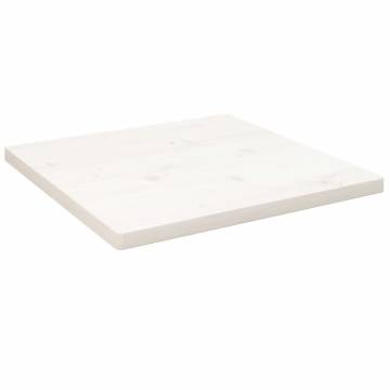 Table Top White 40x40 cm - Solid Pine Wood Square