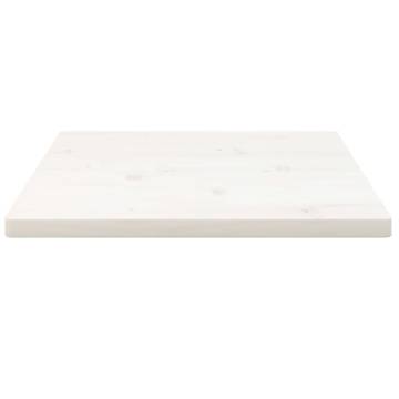 Table Top White 40x40 cm - Solid Pine Wood Square