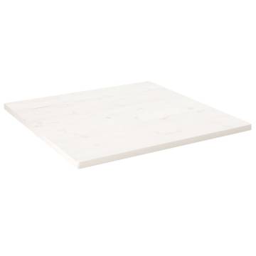 Table Top White 70x70x2.5 cm Solid Wood Pine Square - Hipomarket