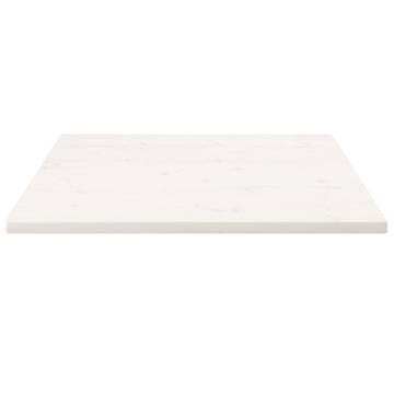 Table Top White 70x70x2.5 cm Solid Wood Pine Square - Hipomarket