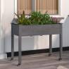  Wheeled Planter with Liner Grey 118x59x80 cm Solid Wood Fir Colour grey Size 118 x 59 x 80 cm Quantity in Package 1 