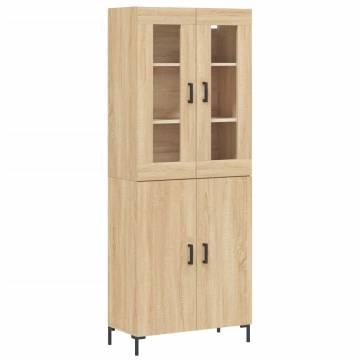 Stylish Highboard Sonoma Oak - 69.5x34x180 cm | Hipomarket