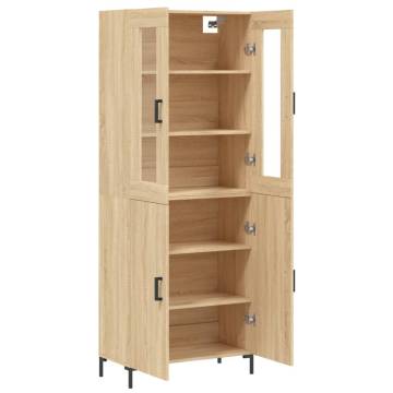 Stylish Highboard Sonoma Oak - 69.5x34x180 cm | Hipomarket