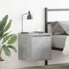 Wall-Mounted Bedside Cabinet - Concrete Grey 38x34x40 cm