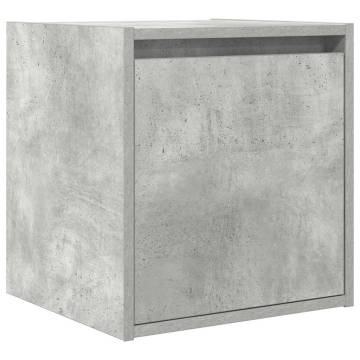 Wall-Mounted Bedside Cabinet - Concrete Grey 38x34x40 cm