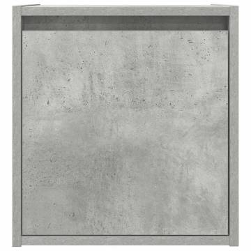 Wall-Mounted Bedside Cabinet - Concrete Grey 38x34x40 cm