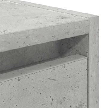 Wall-Mounted Bedside Cabinet - Concrete Grey 38x34x40 cm