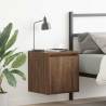 Wall-Mounted Bedside Cabinets 2 pcs Brown Oak | HipoMarket