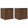 Wall-Mounted Bedside Cabinets 2 pcs Brown Oak | HipoMarket