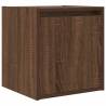 Wall-Mounted Bedside Cabinets 2 pcs Brown Oak | HipoMarket