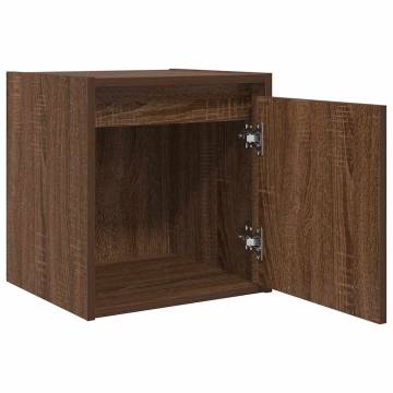 Wall-Mounted Bedside Cabinets 2 pcs Brown Oak | HipoMarket