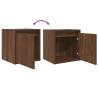 Wall-Mounted Bedside Cabinets 2 pcs Brown Oak | HipoMarket