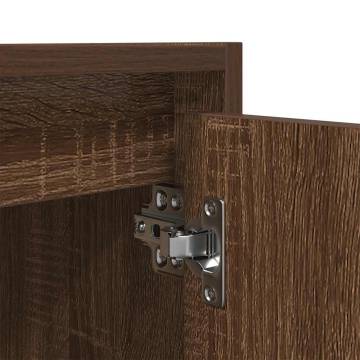 Wall-Mounted Bedside Cabinets 2 pcs Brown Oak | HipoMarket