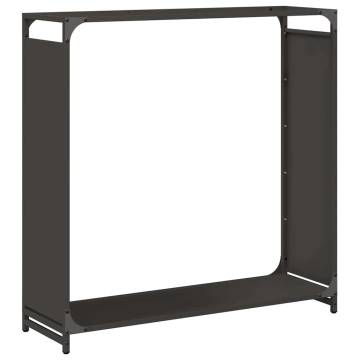 Firewood Rack Black 90x28x90 cm - Sturdy Steel Storage