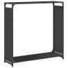 Firewood Rack Black 90x28x90 cm - Sturdy Steel Storage