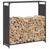 Firewood Rack Black 90x28x90 cm - Sturdy Steel Storage