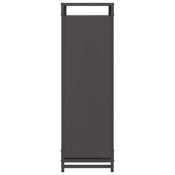 Firewood Rack Black 90x28x90 cm - Sturdy Steel Storage