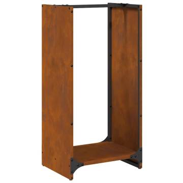 Sturdy Firewood Rack 40x30x80 cm - Weathering Steel