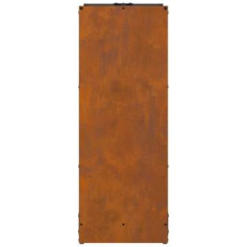 Sturdy Firewood Rack 40x30x80 cm - Weathering Steel