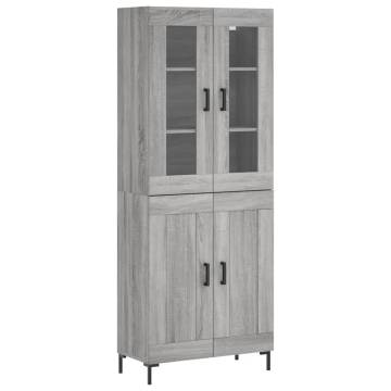 Elegant Highboard Grey Sonoma - Stylish Storage Solution