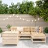 5 Piece Garden Sofa Set - Solid Wood Pine | Hipo Market