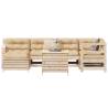 7 Piece Garden Sofa Set - Solid Wood Pine | Buy Now at Hipomarket