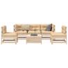  6 Piece Garden Sofa Set Solid Wood Pine Colour natural pine Number of 1 