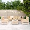 6 Piece Garden Sofa Set - Solid Wood Pine for Outdoor Comfort