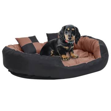 Reversible Washable Dog Cushion - Black & Brown, 110x80 cm