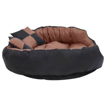 Reversible Washable Dog Cushion - Black & Brown, 110x80 cm