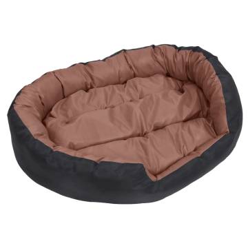 Reversible Washable Dog Cushion - Black & Brown, 110x80 cm