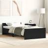  Bed Frame without Mattress Black Oak 90x200 cm Engineered Wood Colour black oak Size 90 x 200 cm 