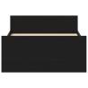 Black Oak Bed Frame 90x200 cm | Durable Engineered Wood