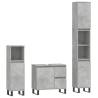 3 Piece Bathroom Furniture Set - Concrete Grey | HipoMarket UK