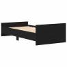 Black Oak Bed Frame 90x200 cm | Durable Engineered Wood