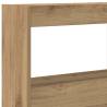 Stylish Headboard Cabinet with LED - Artisan Oak 140x17x102 cm