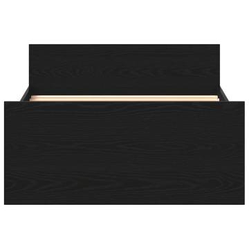 Bed Frame without Mattress Black Oak 75x190 cm - Hipomarket