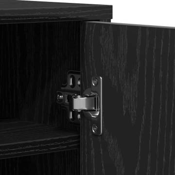 Shoe Cabinet Black Oak - 32x35x70 cm Engineered Wood