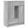 Stylish Grey Sonoma Sideboard with Drawers & Doors - 73x31x90 cm