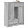 Stylish Grey Sonoma Sideboard with Drawers & Doors - 73x31x90 cm