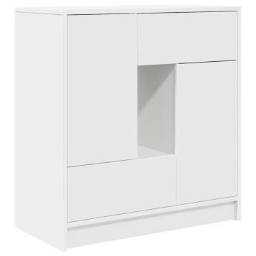 Stylish White Sideboard with Drawers & Doors - 70.5x34x74.5cm